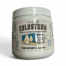 Legendairy Milk Colostrum Chewables Vanilla Flav  Digestive Health Bloating 60ct