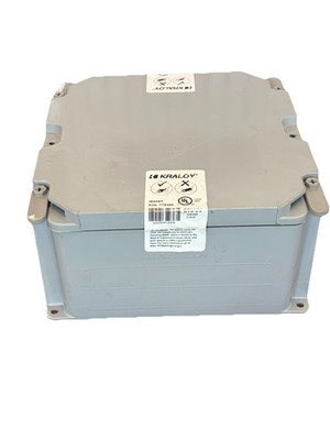 Kraloy 278306 JBX884 8''x8''x4'' PVC Junction Box Indoor/Outdoor Rated Gray