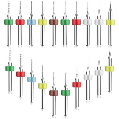 20 Stück Mikro Bohrer Set 0,1-1mm Wolframstahl für Gravur & PCB Arbeiten
