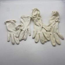 Vintage White Dress Gloves Lot of 2 Pairs Formal Costume Party Short Stretch