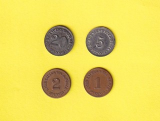 ( Nr. 188 ) Kinderspielgeld 4 x Aschoff Nr. 30