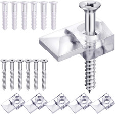20 Pack Mirror Holder Clips for 6 Mm in (6/25) Glass Mirror Hanging Kit F