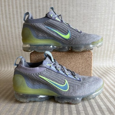 Nike Air Vapormax 2021 Flyknit Shoes Mens Size 9.5 Gray Lime Green DH4084-003