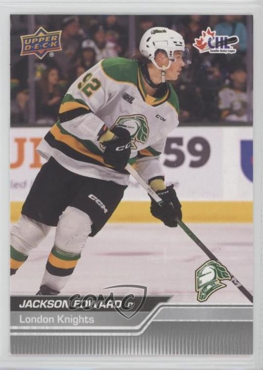 2023-24 Upper Deck CHL Jackson Edward Hockey Card #72 Rookie