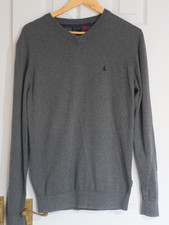 Musto Mens Jumper Medium Grey Pullover Sweater V Neck - Outdoor