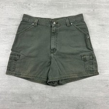 Vintage 90s Lee Riveted Cargo Shorts Women's 12 M Green Utility