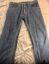 Levi's Men's Straight Fit Blue Denim Jeans Medium Wash, 5-Pocket, 33x30