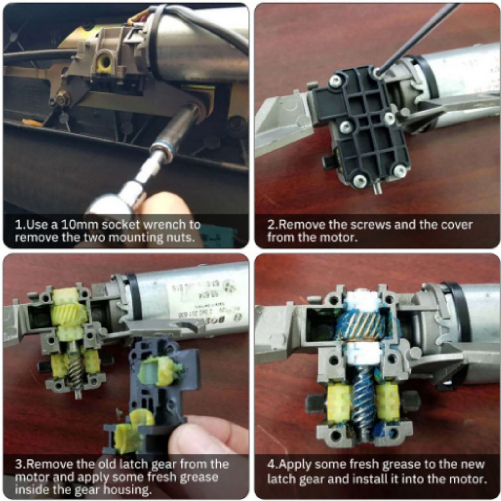 Convertible Car Top Latch Motor Gear Repair Kit For BMW E36 E46 E64 67618370816