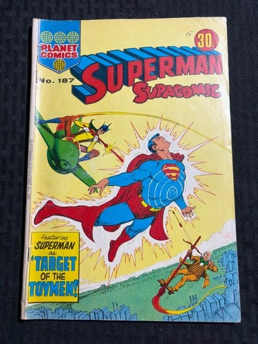 Vintage SUPERMAN SUPACOMIC Planet Comics #187 VG- 3.5 Curt Swan Toymen