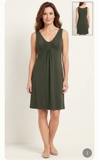 Talbot's Small women's petite's Sleeveless green dress NEW Boho Nautical Casual
