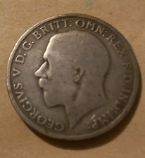 1921 Florin 2 Shilling Coin. King George V, Great Britain.