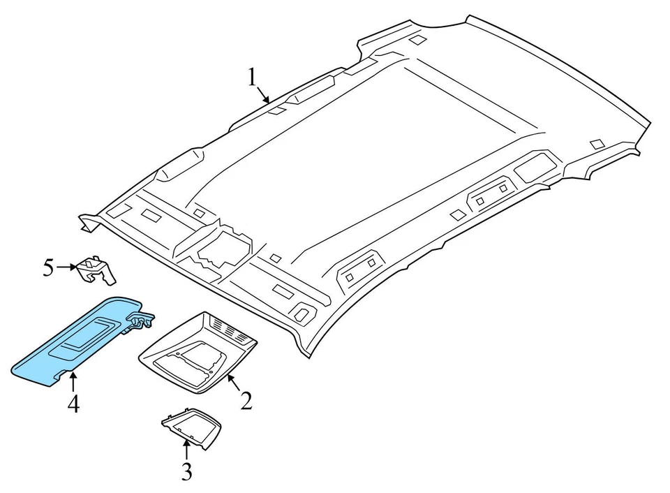 BMW X4 2015-2018 - Parasol derecho/espejo 8062218 Foto 4 de 4