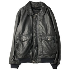Used Mac Douglas leather flight jacket men's size M equivalent