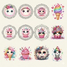 Cute Dessert Embellishments Junk Journal Scrapbook
