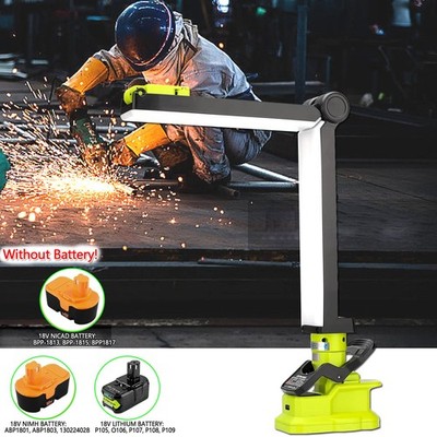 4000 Lumens LED Lighting Work Light Tool Light For Ryobi One +18v Li-ion Battery