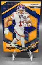 2025 Panini Mosaic Malik Nabers #11 Epic Performers Orange Fluorescent Prizm