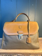 Borsa a tracolla vintage Trussardi Italia in pelle dottore bicolore