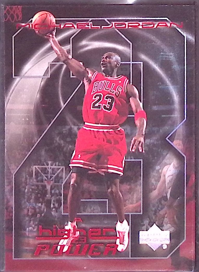 Michael Jordan #MJ8 Basketball Cards 1999 Upper Deck Encore MJ A Higher Power trading card — raw and PSA graded price guide