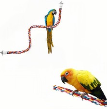 Geettcaifu Bird Rope Perches, Parrot Toys, Bungee Perches 40cm, Colorful