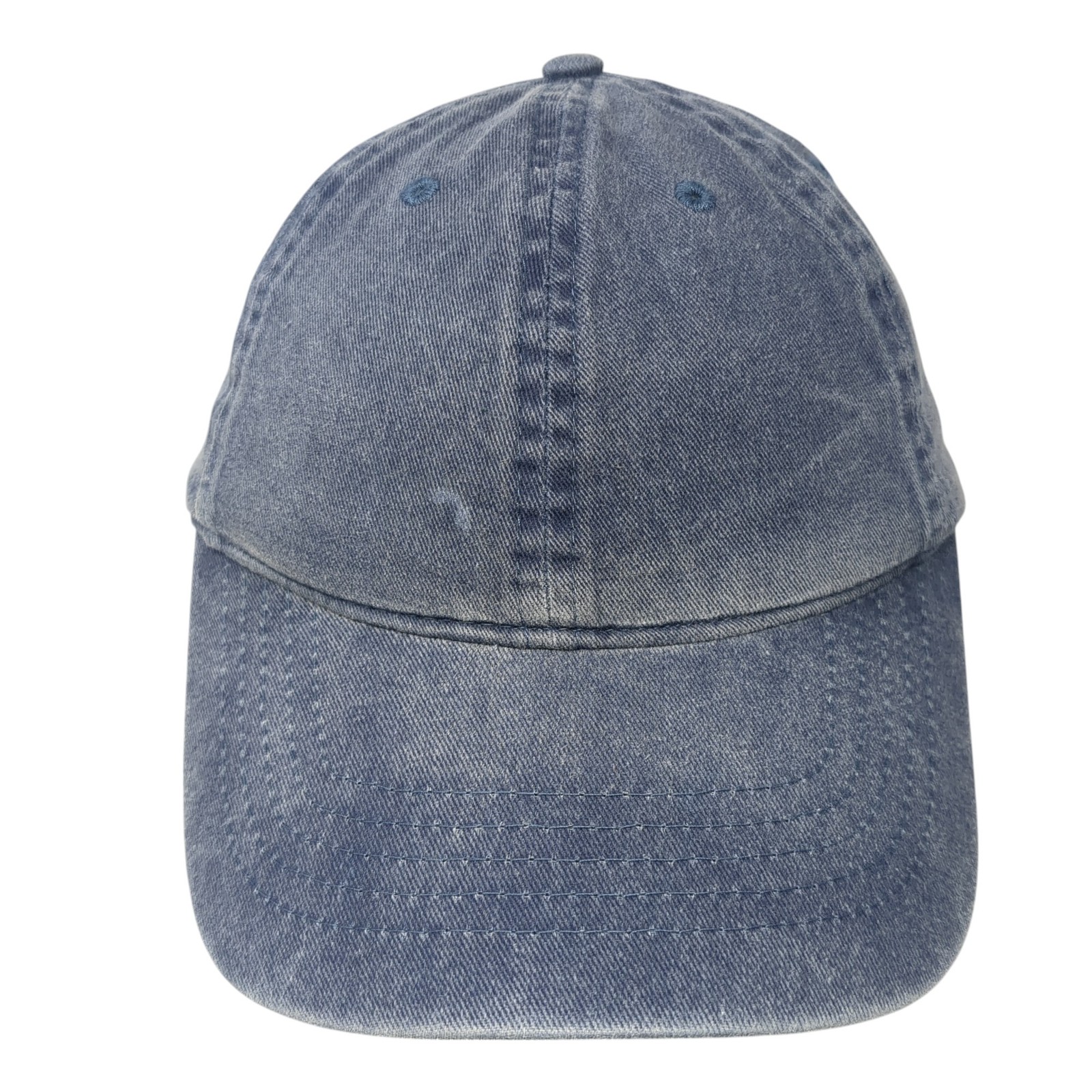 Unbranded Strapback Hat Blue Solid One Size Adjus… - image 1