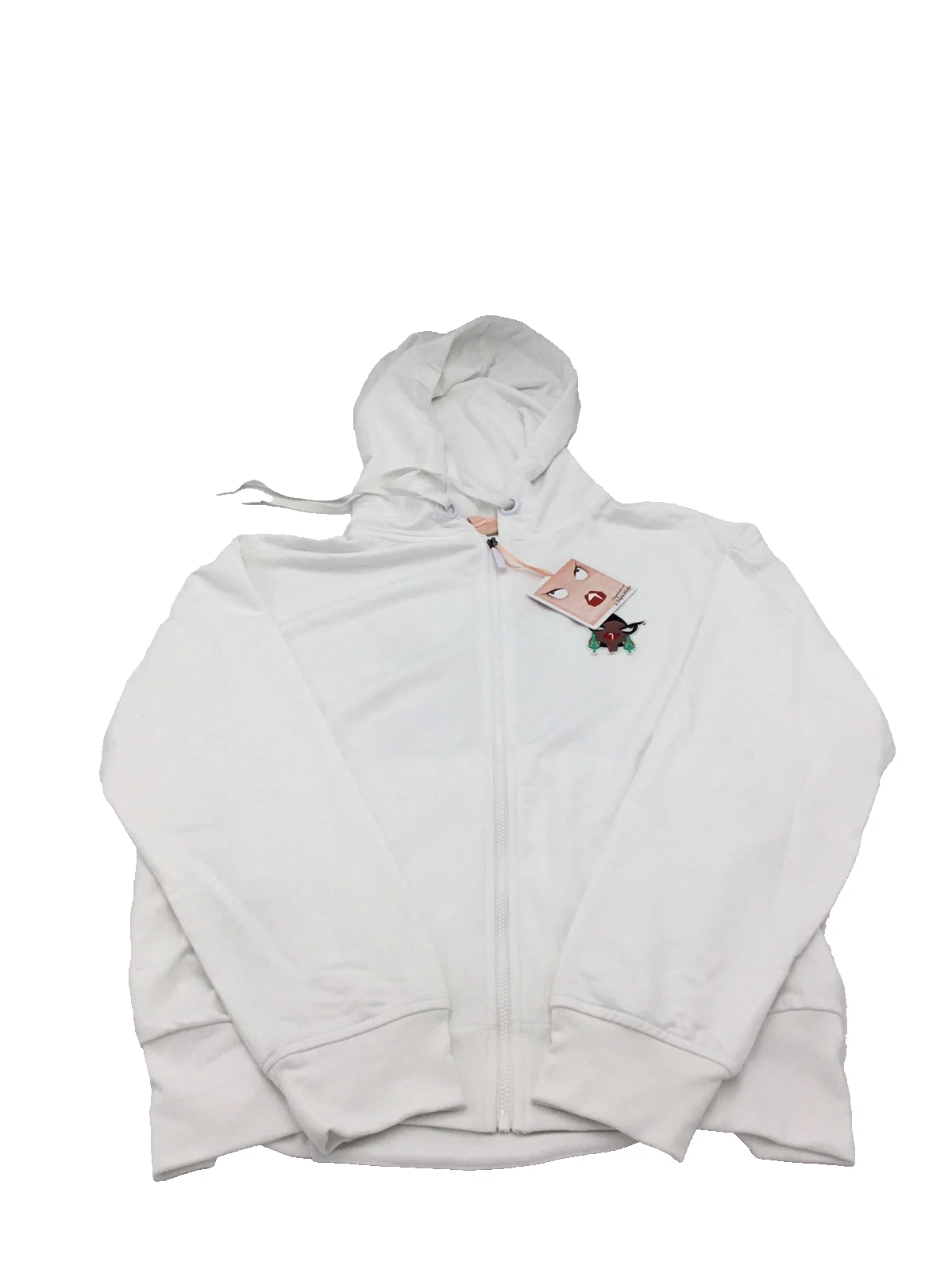 Badgley Mischka Women Full Zip Hoodie Jacket , White, Size :M