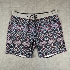 Quiksilver Boardshorts Mens 38 Multicolor Highline Geometric Swim Surf Trunks
