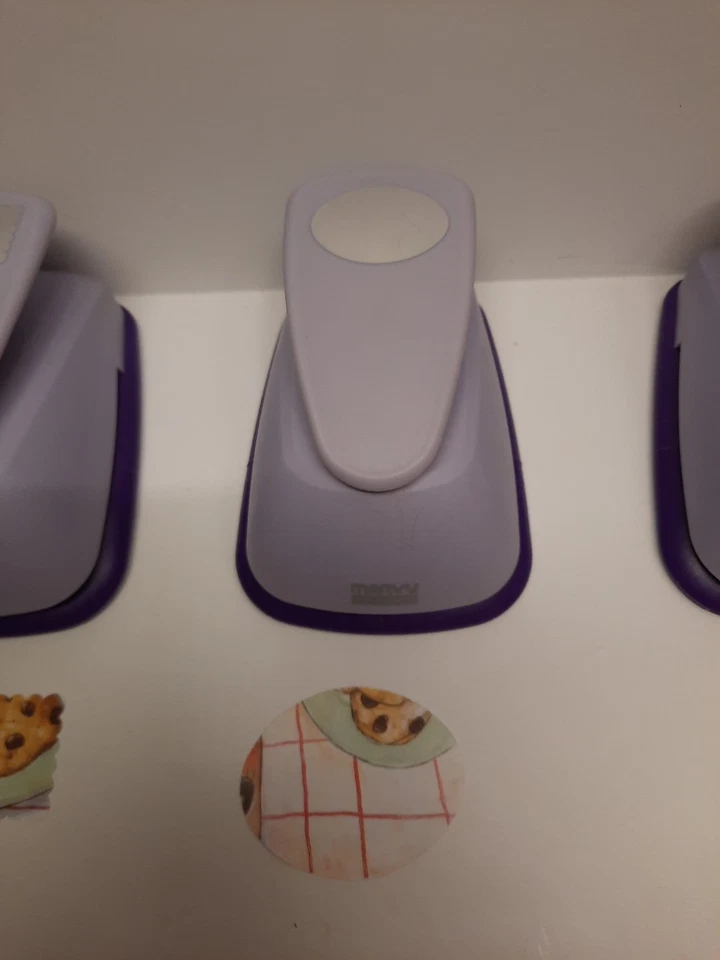 Lote De 3 Punzones De Papel Púrpura - 3 Marvy Uchida Muy Bonitos Usados Foto 3 de 4