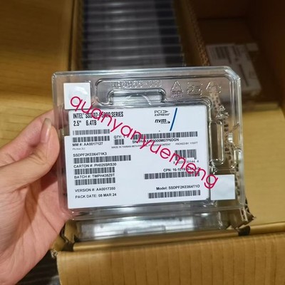 New Intel SSDPF2KE064T1K3 D7-P5620 6.4TB NVMe PCIe 4.0X4 3D TLC U.2 15mm SSD