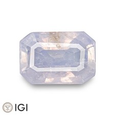 IGI Certified CEYLONESE Blue Sapphire 5.10 Ct. Natural Untreated OCTAGON