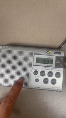 Sony ICF-M260 Portable AM/FM Radio Silver - Used, Light Wear