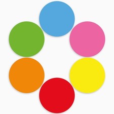 60 Pack 6'' Size Dry Erase Dots for Classroom Tables, Peel and Stick Removeab...