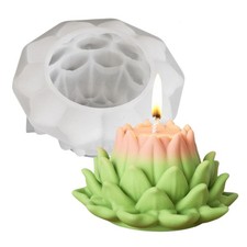 3D Flower Silicone Candle Molds Lotus/Rose/Iris/Camellia Flower Soap Plaster ...