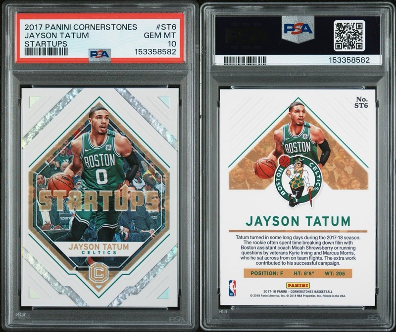 2017 Panini Cornerstones Startups Jayson Tatum #ST6 PSA 10 Low Pop 🔥