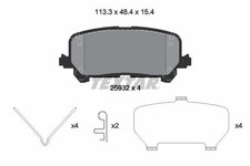 TEXTAR Bremsbeläge Satz Hinten für HONDA Pilot III 2593201
