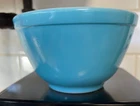 Vintage 1940s Pyrex Blue Nesting Bowl U.S PAT. OFF. T.M. Reg.  (Unnumbered 401)