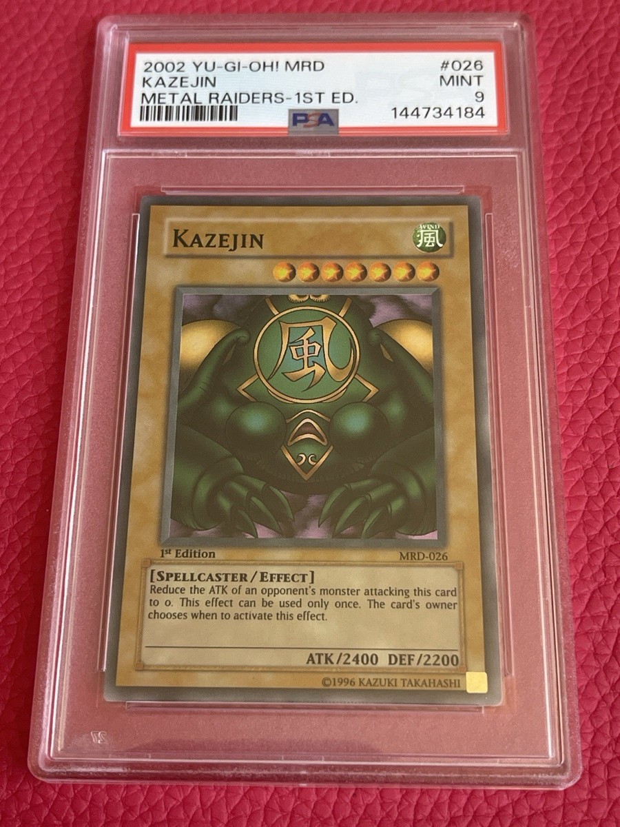 ヘッズインク 2002 ALEPH 42/300 2002 Yu-Gi-Oh Kazejin MRD-026 1st Edition Metal Raiders PSA 9 Mint