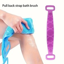 High Grade Bath Towel Rub Body Brush Shower Pull Back Strip Scrubber Exfoliating