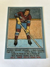 Hockey Art Card Print of Maurice “Rocket” Richard, Rookie