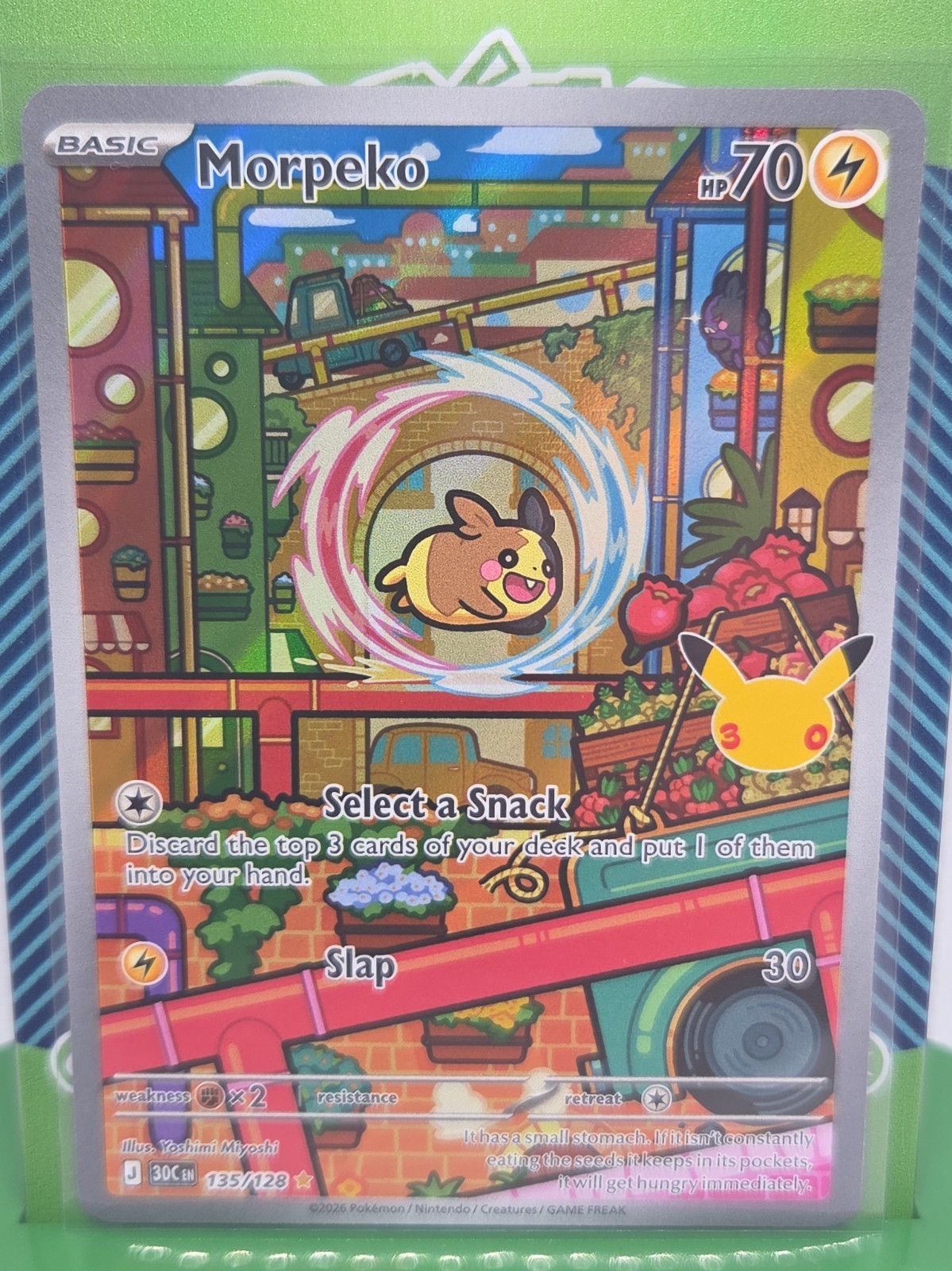 Morpeko 135/128 Me: 30th Celebration Holo