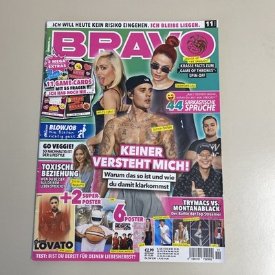 Bravo Heft Magazin 11 / 14.09.2022 Justin Bieber Miley Cyrus Wincent Weiss Cro