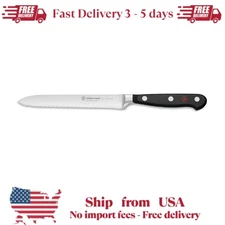 Wüsthof Classic Serrated Utility Knife, 5"