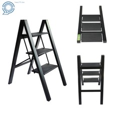 3 Step Ladder Folding Step Stool 330lb w/ Wide Anti-Slip Pedal Aluminum