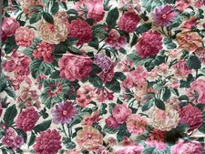 VTG VIP Screen Print Floral Fabric by Cranston Print Works 131 L x 43 W
