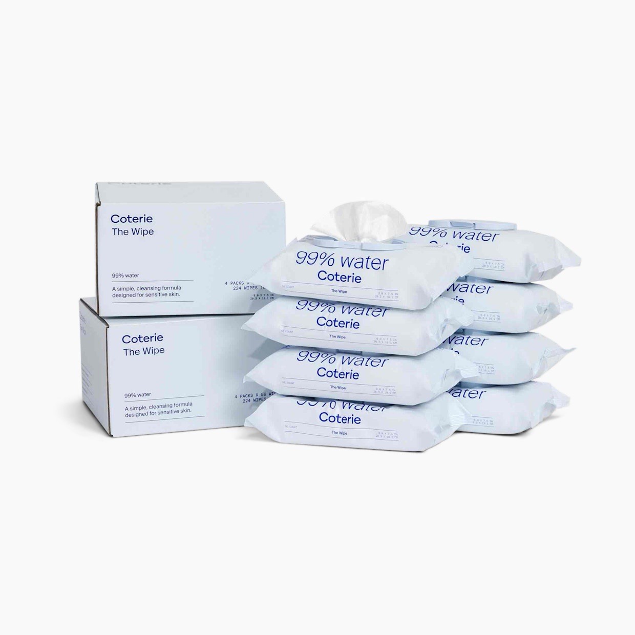 Coterie Baby Wipes, 8 Pack, 448 Count (No Box)