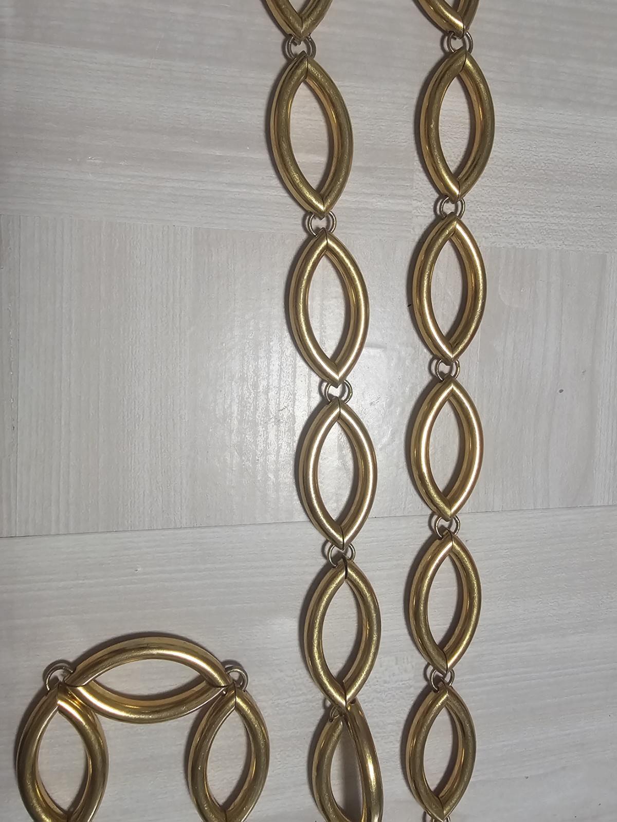 Large Link & Natural Seashell Statement Necklace/… - image 7