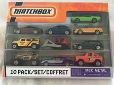 MATCHBOX (B5609) 1O PACK GIFT SET - MBX METAL - BRIGHT GREEN DODGE ETC -UNOPENED