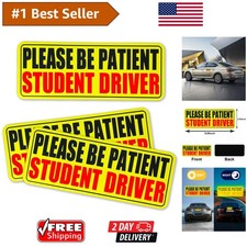 Reusable 3-Pack Student Driver Magnets - Clear Visibility for New Drivers