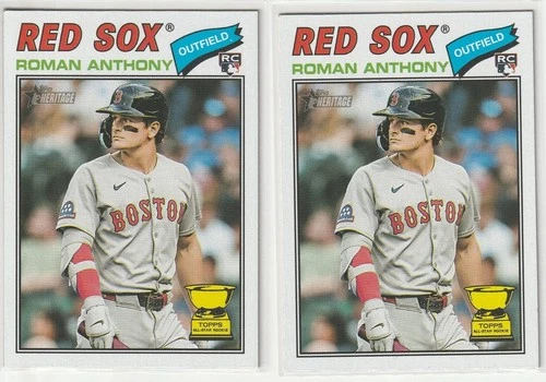 2026 Topps Heritage ROMAN ANTHONY Boston Red Sox Rookie (2 CARDS) #86 RC