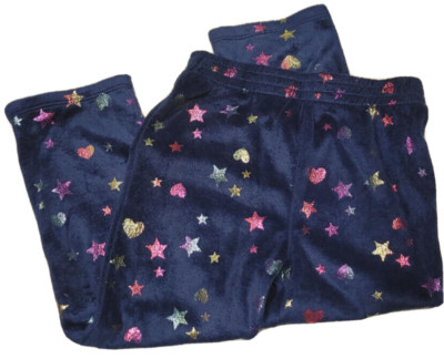 NEW Member's Mark Girls Star & Heart Navy Pj Fleece Lounge Pant Size 4T