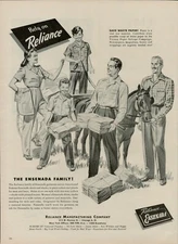 1944 Fashion Garments Family Reliance Vintage Print Ad Manufacturing Company